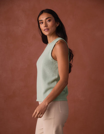 Wanderlust Hi-Neck Tank in Sea Glass