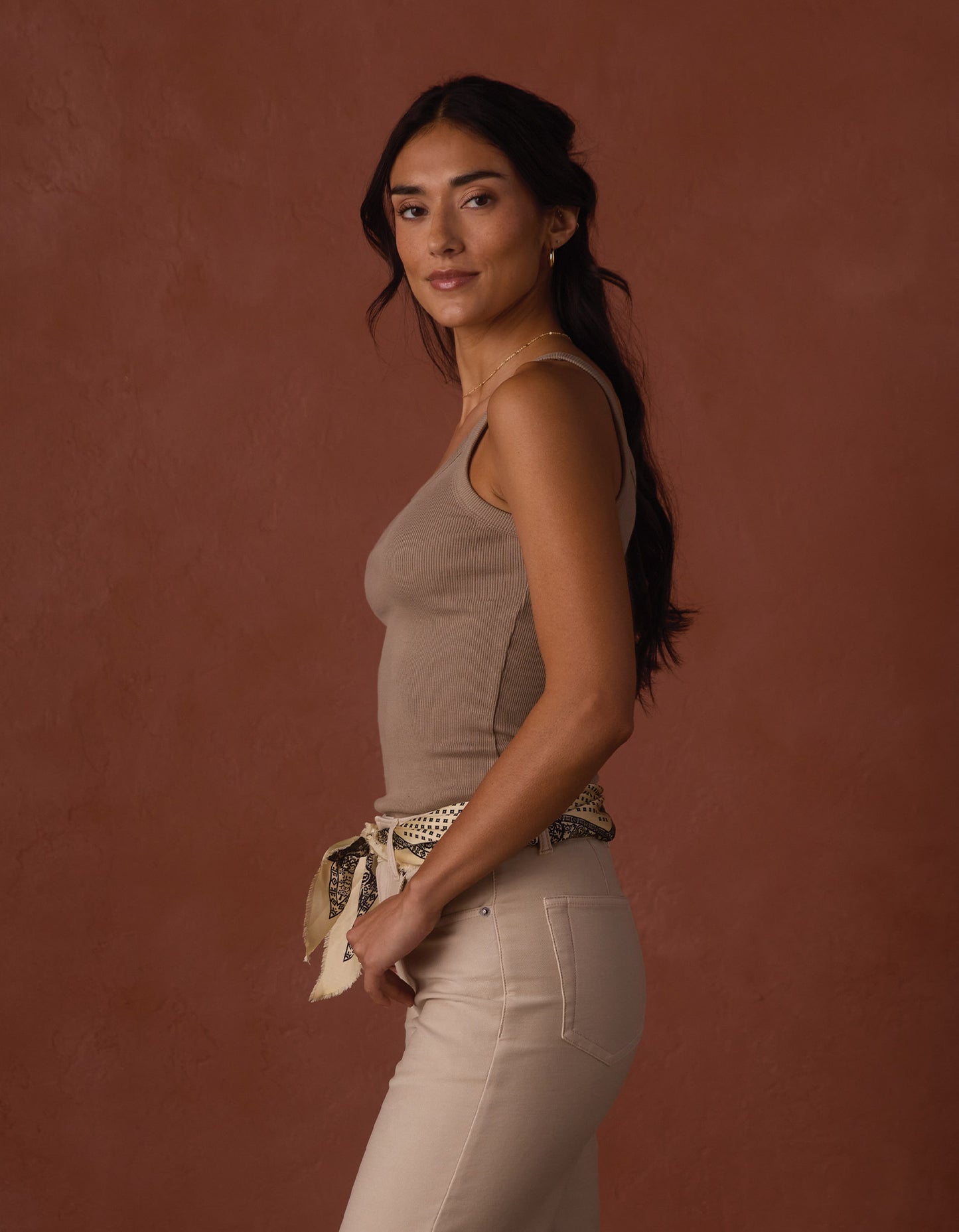 Normal Rib Tank in Fawn