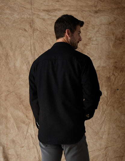 Brightside Flannel Lined Workwear Jacket in Black