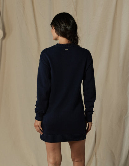 Nellie Knit Dress in Navy