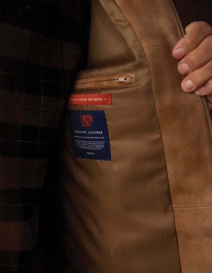 Anthony Suede Type 2 Trucker in Toasted Chestnut