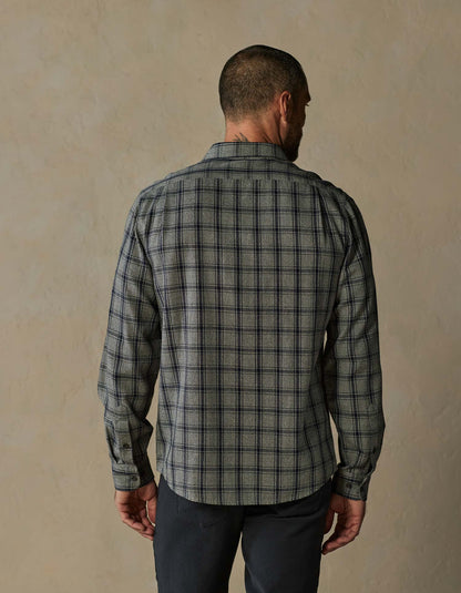 Nikko Button Up Shirt in Ink Plaid