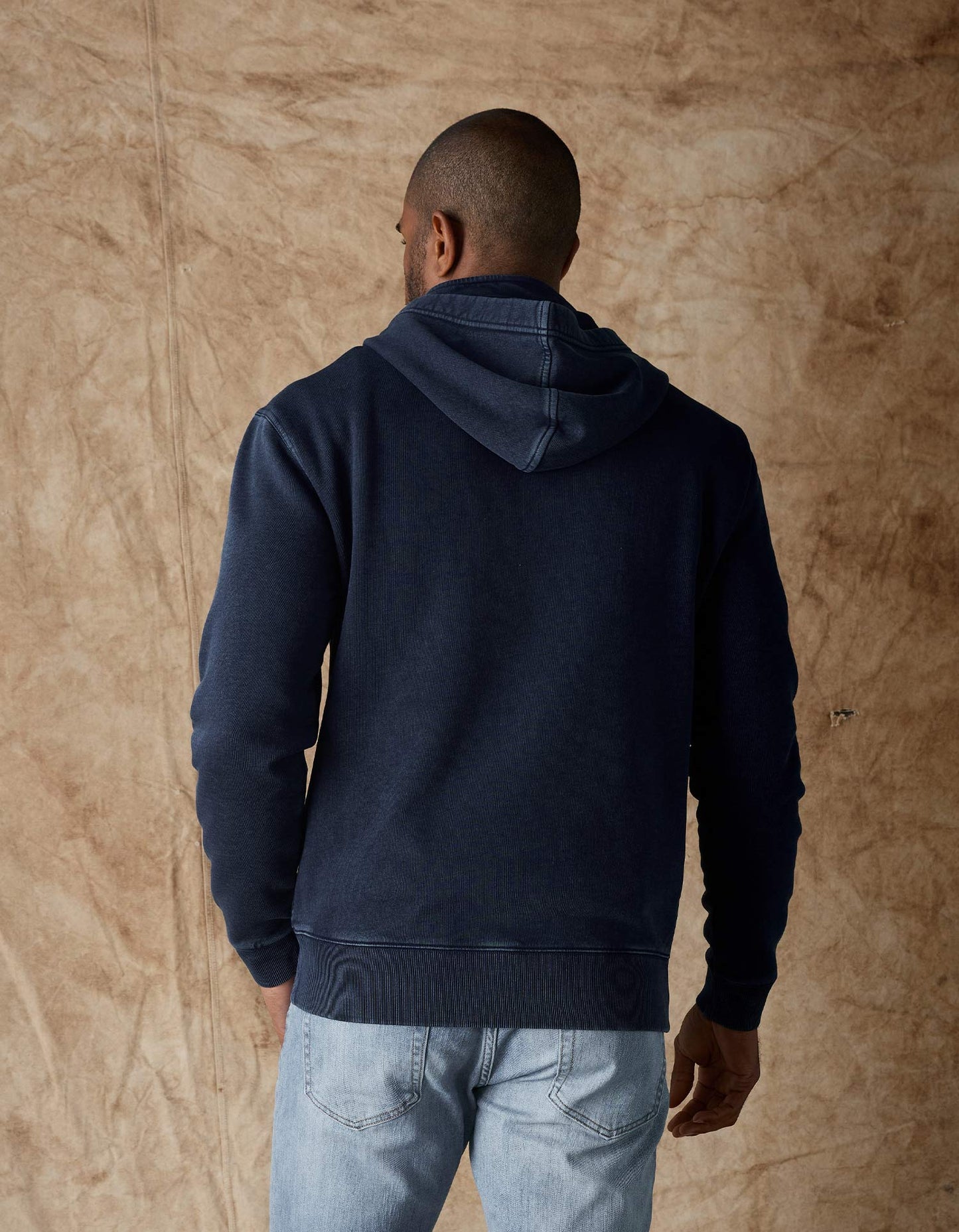 Jackie Premium Fleece Quarter Zip Hoodie in Dark Indigo