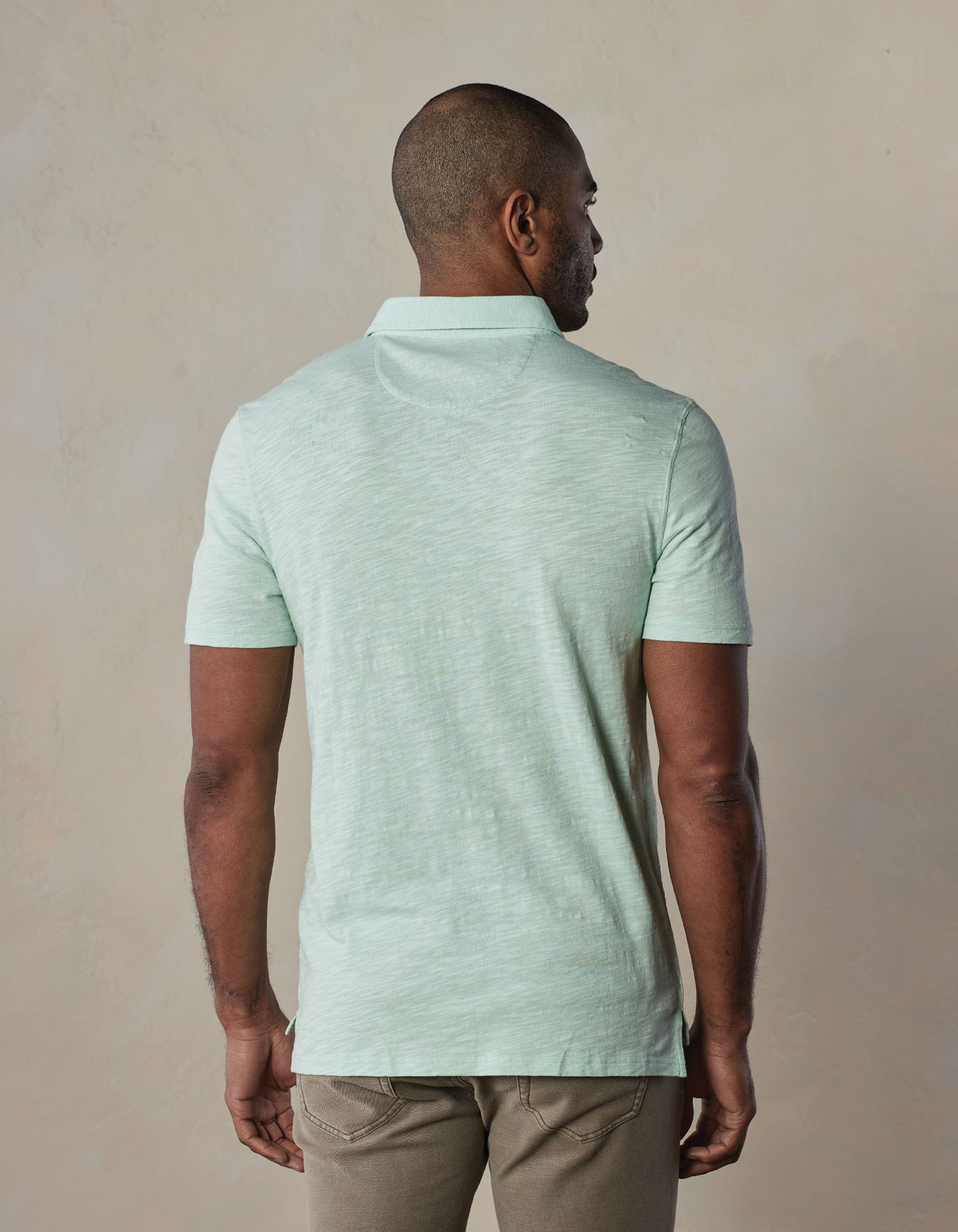 Vintage Slub Pocket Polo in Surf Spray