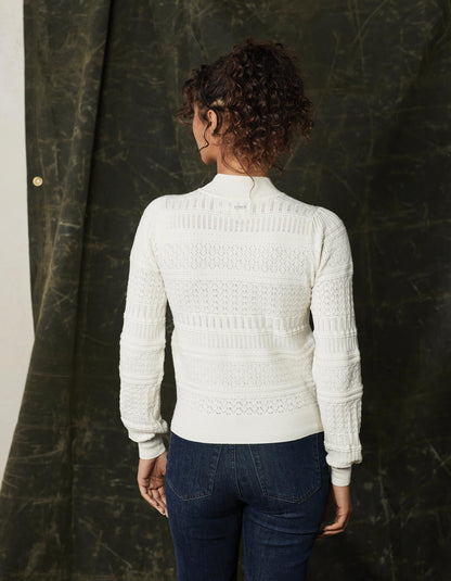 Olivia Pointelle Sweater in Cream