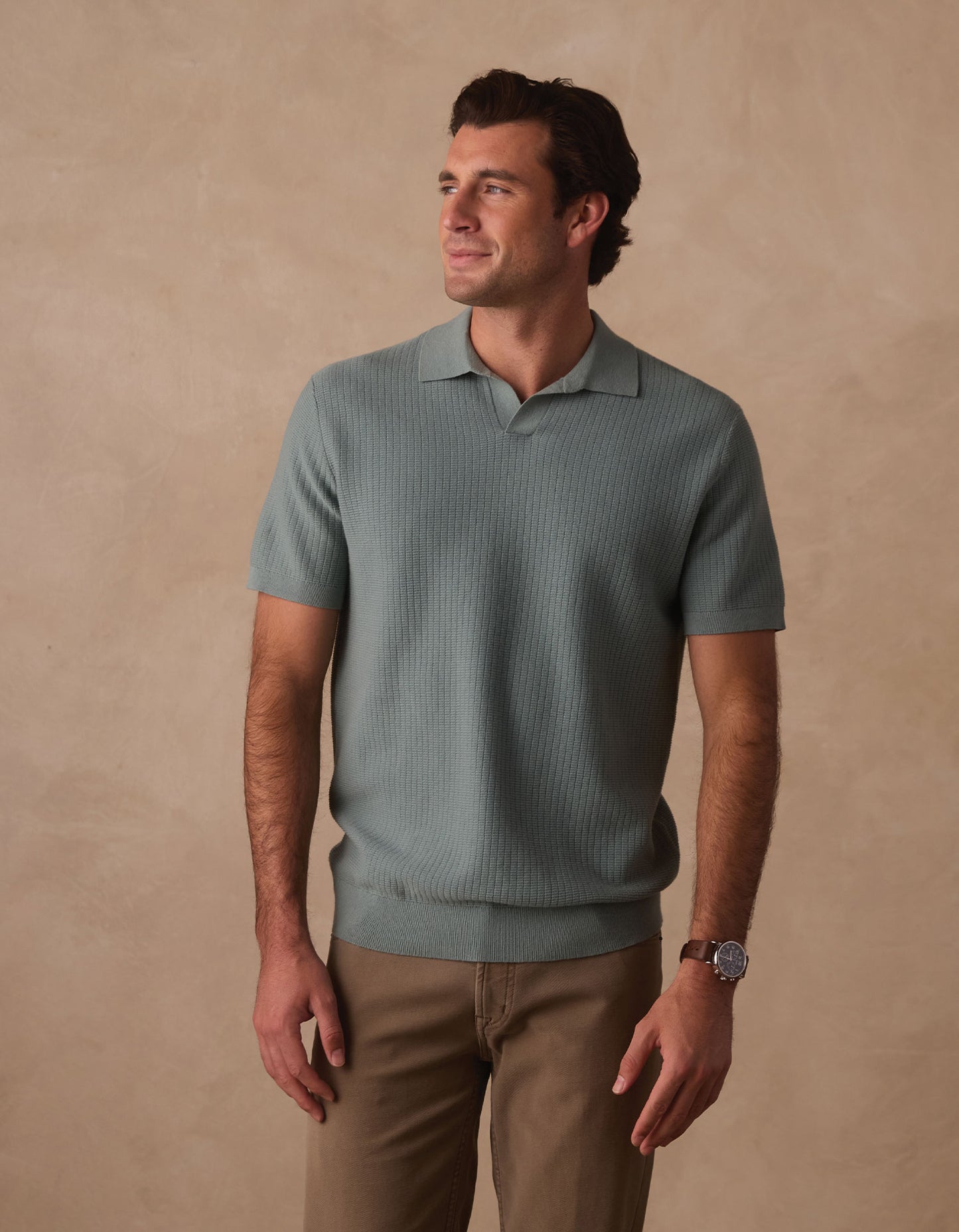 Breezeknit Polo in Juniper