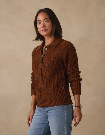 Mabel Popover Sweater in Spiced Brandy