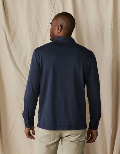 Lennox Jersey Polo in Navy