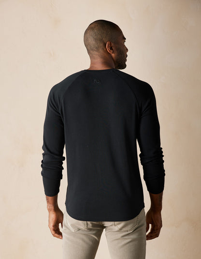 Puremeso Everyday Henley in Black