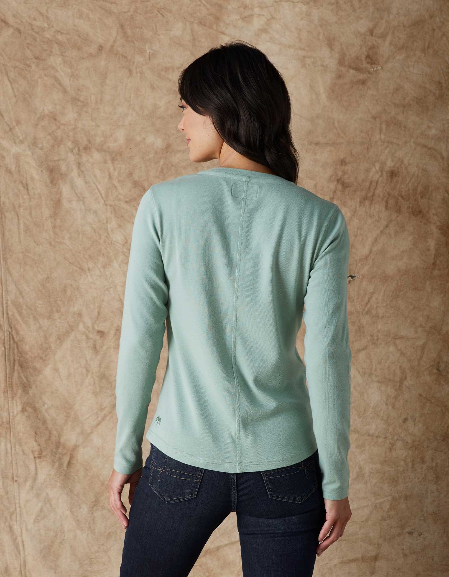 Women's Puremeso Henley in Juniper