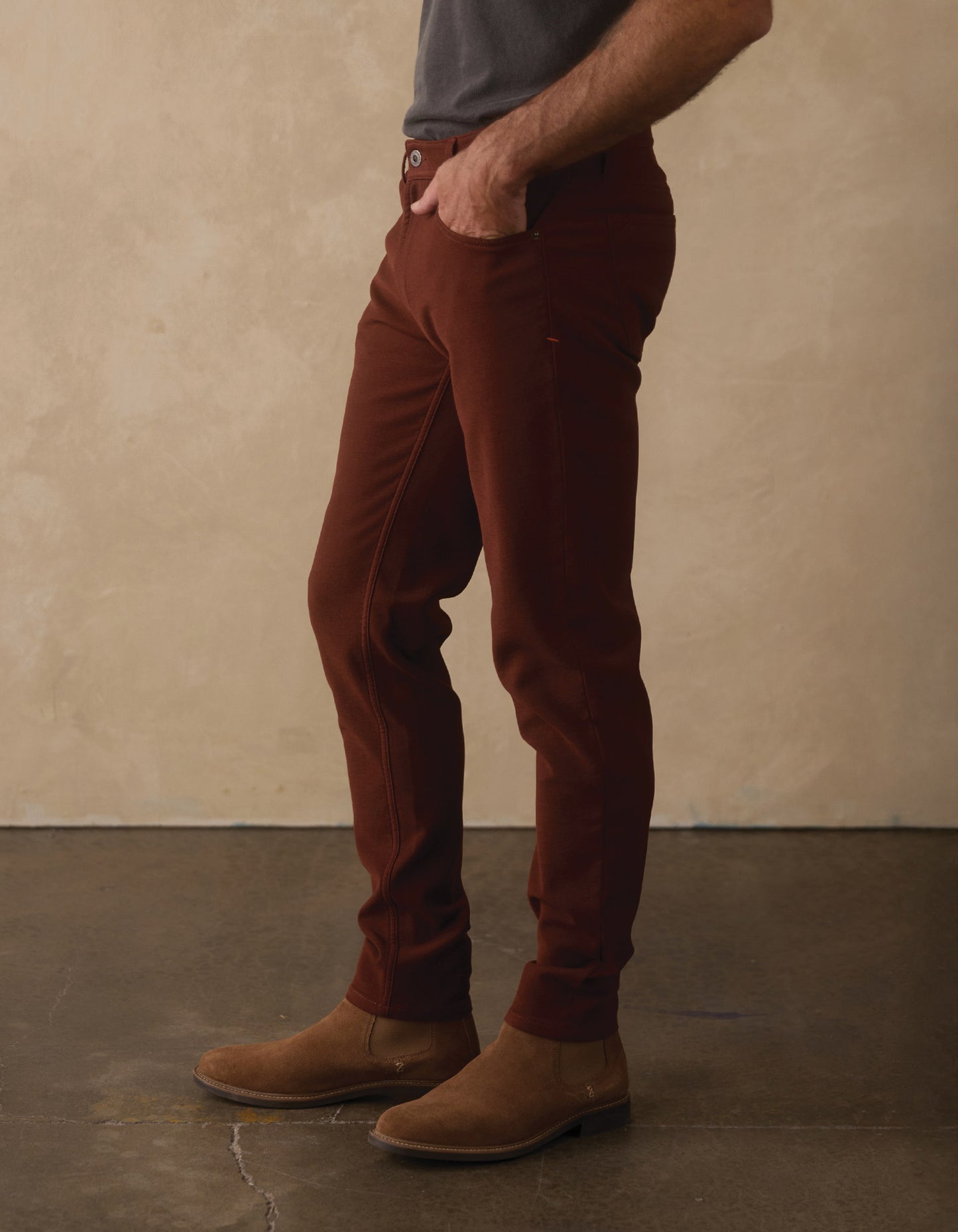 Comfort Terry Pant in Spiced Brandy