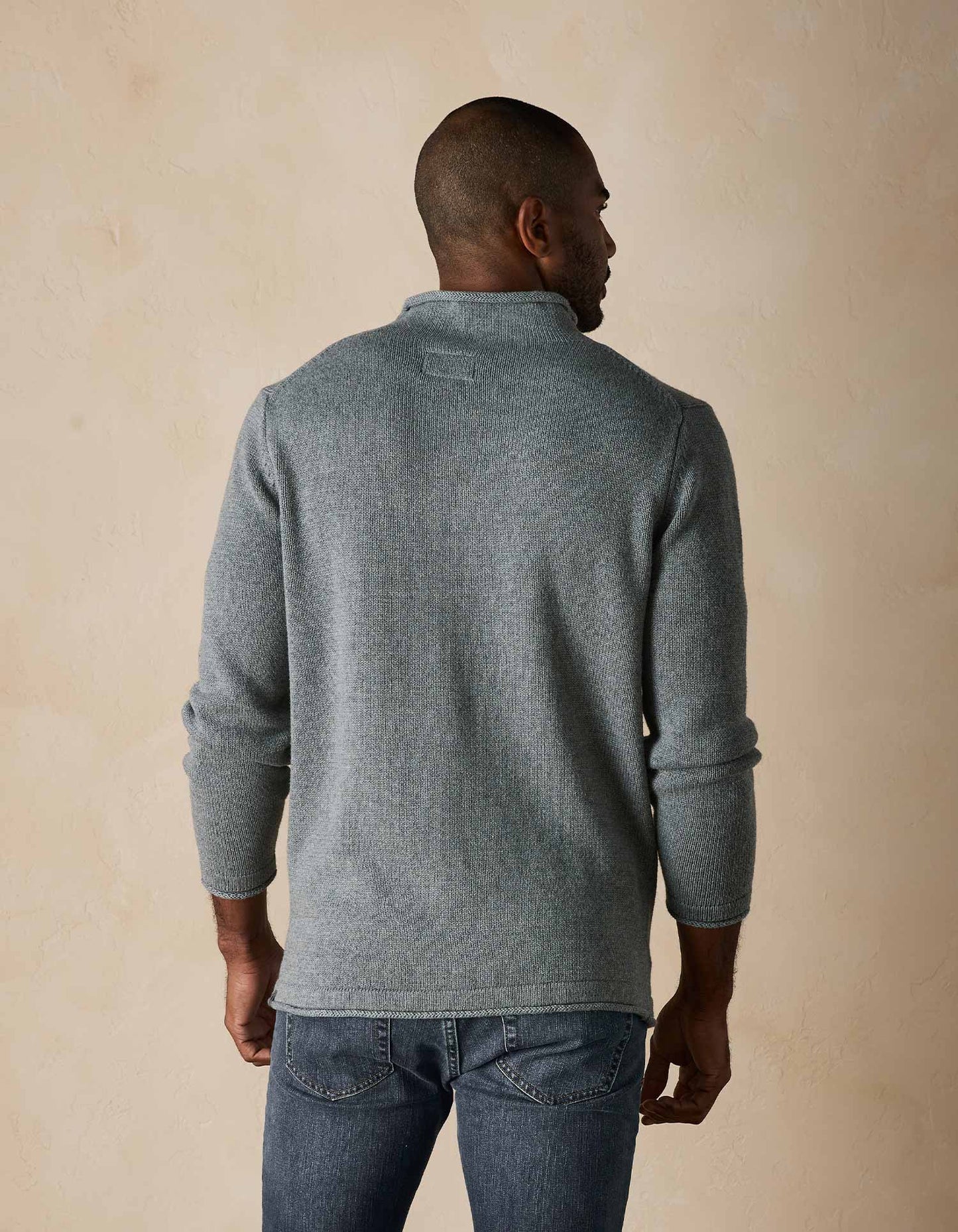 Roll Neck Sweater in Grey