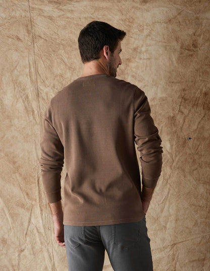 Vintage Thermal Henley in Cedar