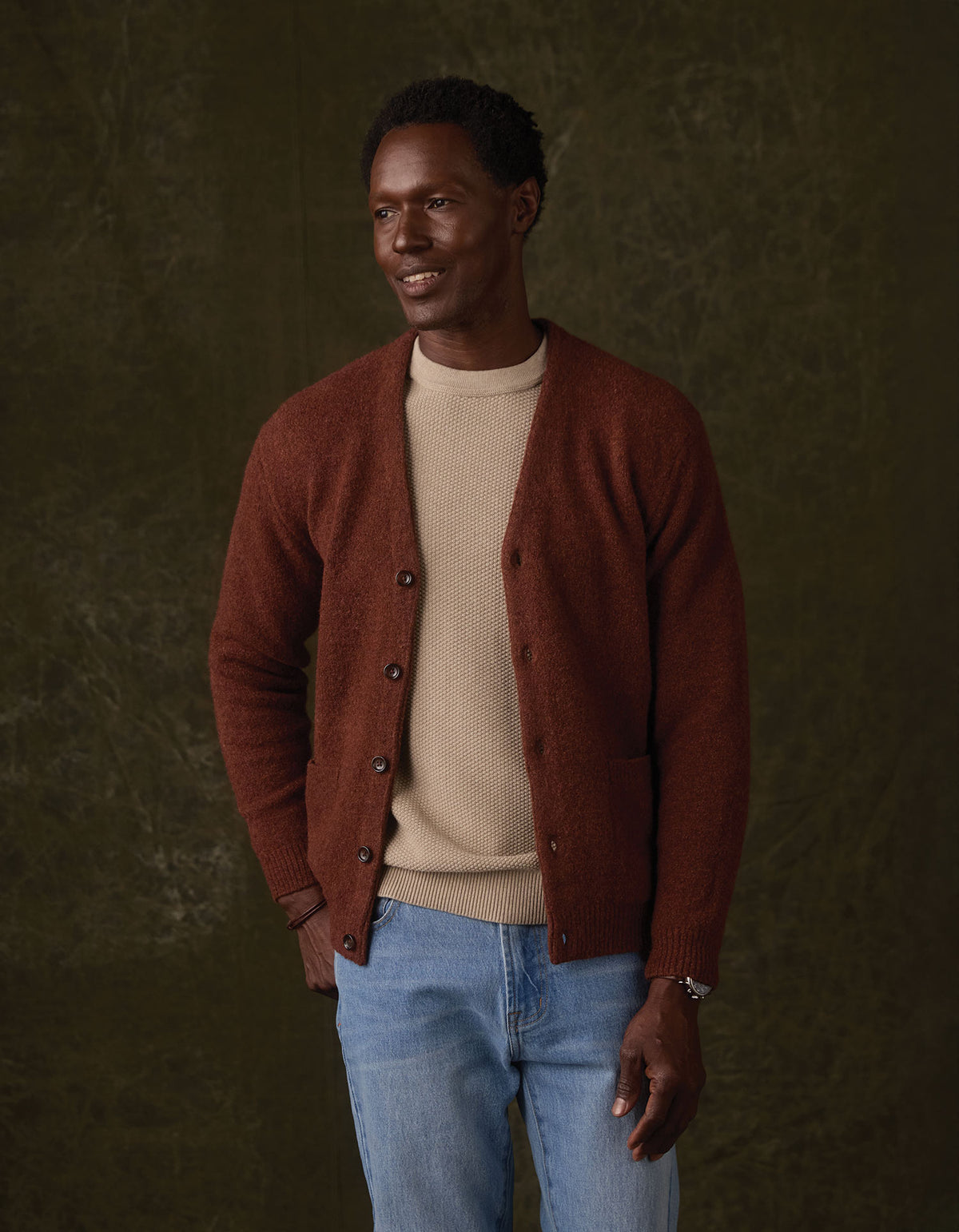 Homebound Cardigan in Spiced Brandy