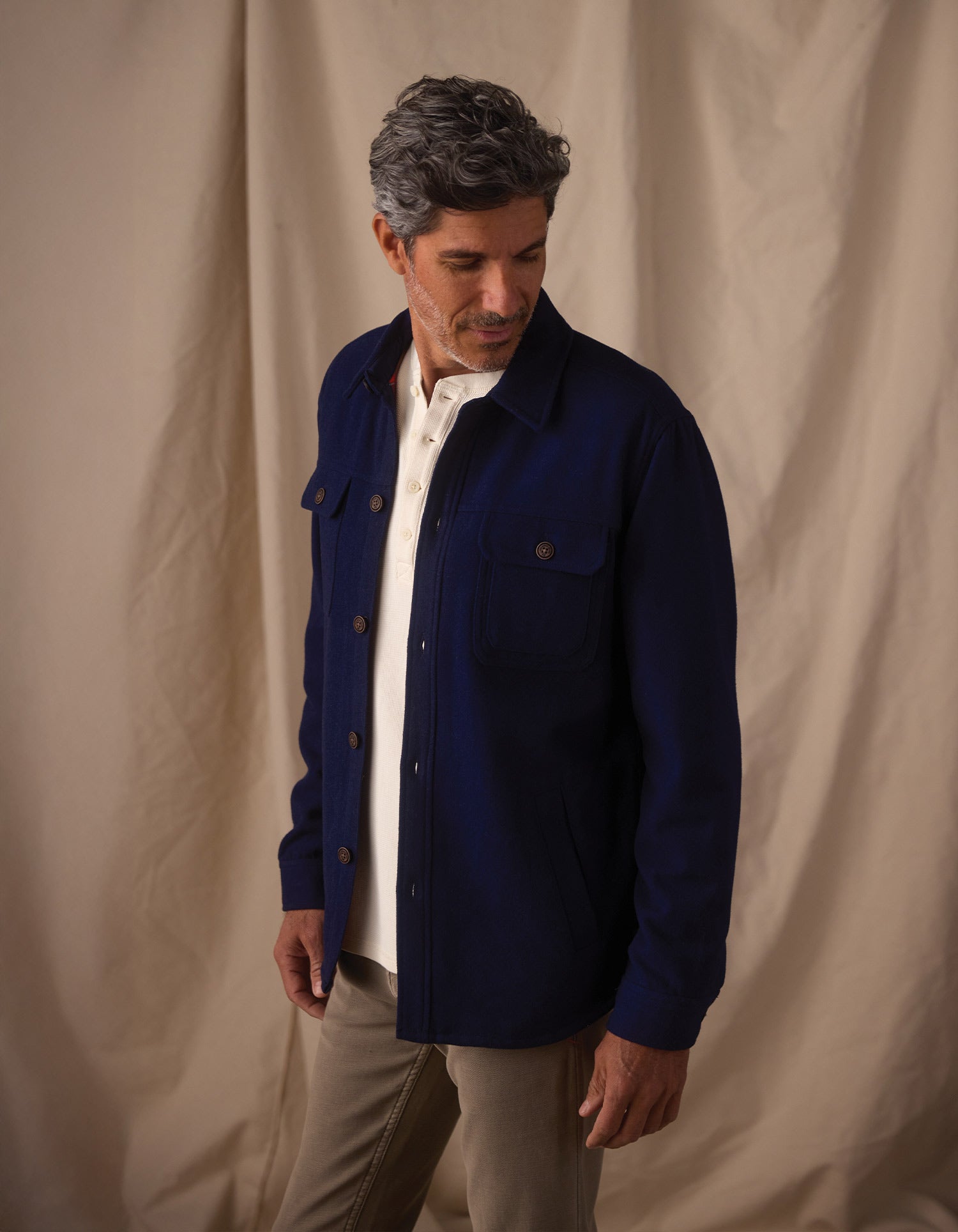 Brightside Flannel Lined Workwear Jacket in Navy – The Normal Brand