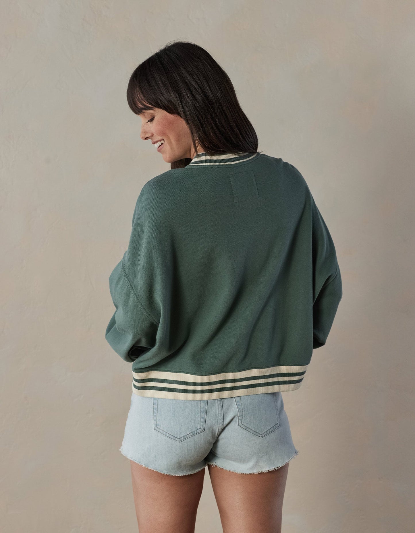 Cole Terry Varsity Crewneck in Pine