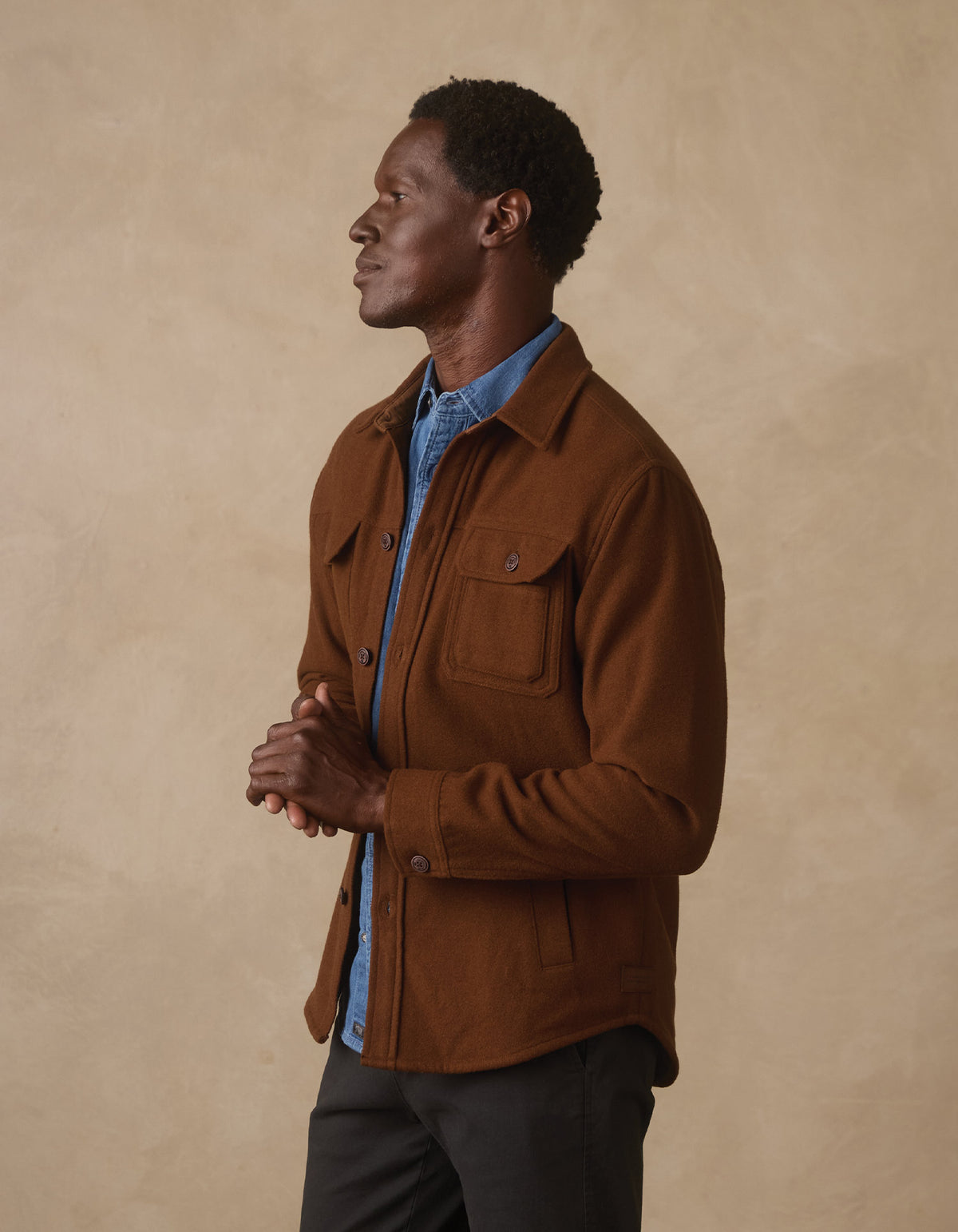 Brightside Flannel Lined Workwear Jacket in Russet