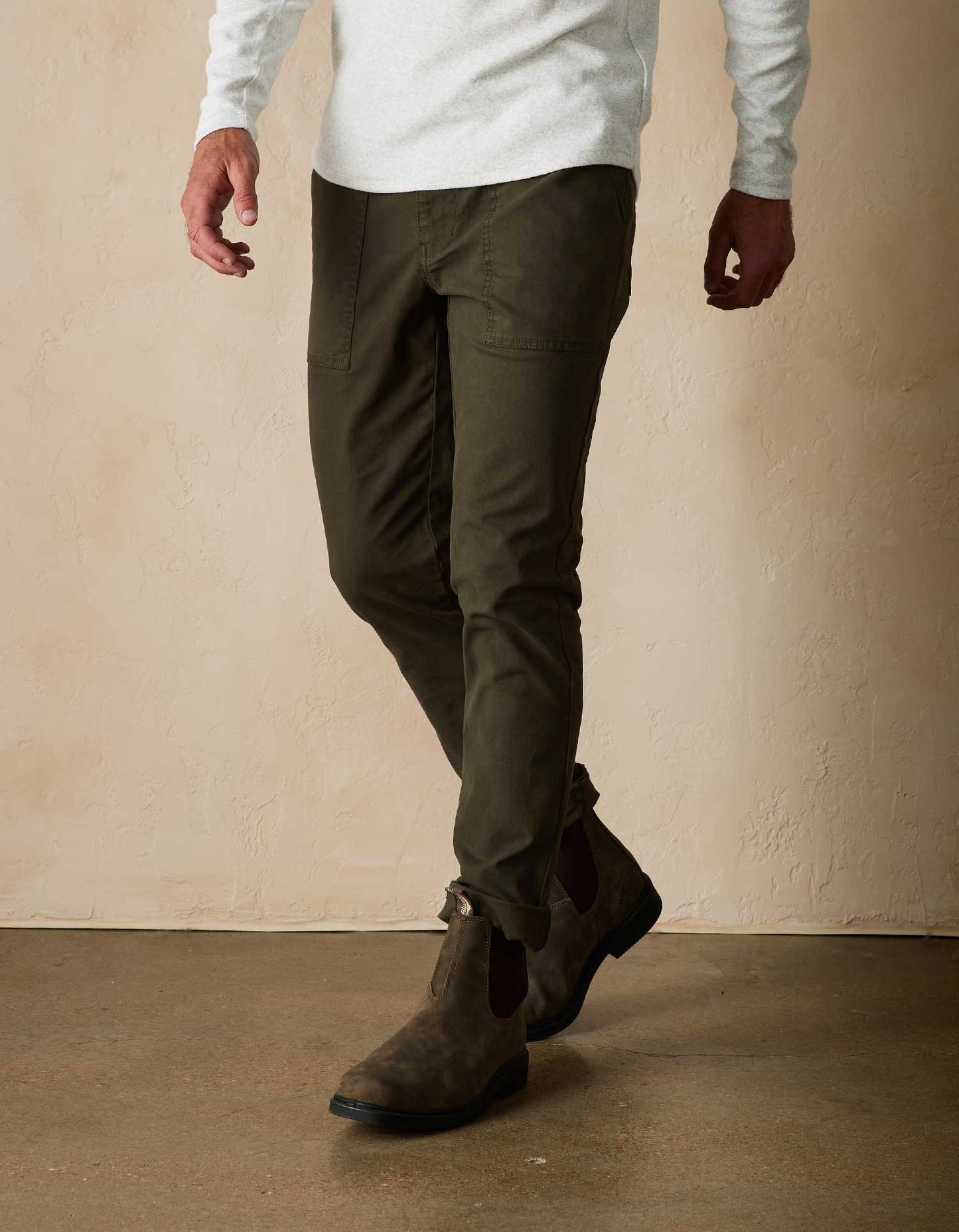 James Canvas Pant in Dusty Olive