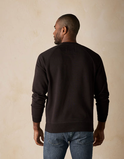 Jackie Premium Fleece Pocket Crew in Chestnut