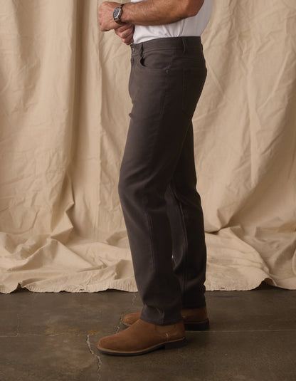 Comfort Terry Straight Pant in Steel