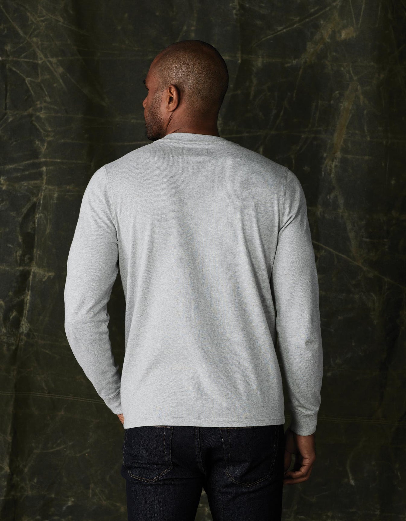 Lennox Jersey Long Sleeve Tee Heather Grey Image 2