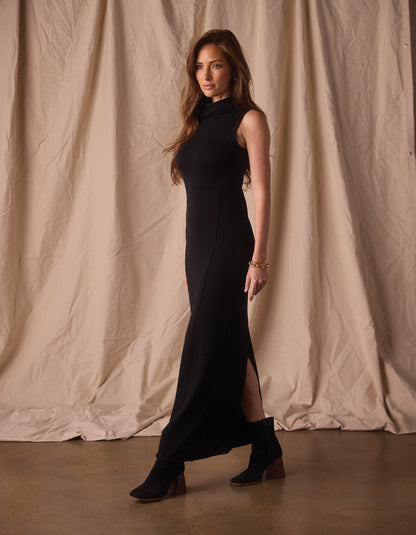 Eloise Column Dress in Black