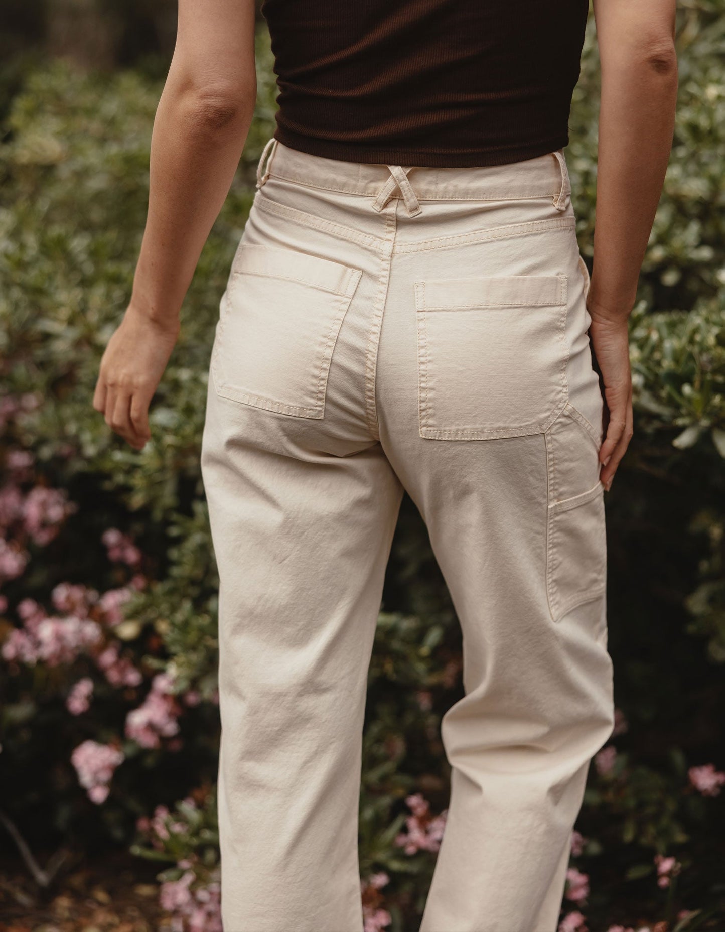 James Canvas Workwear Pant in Chalk