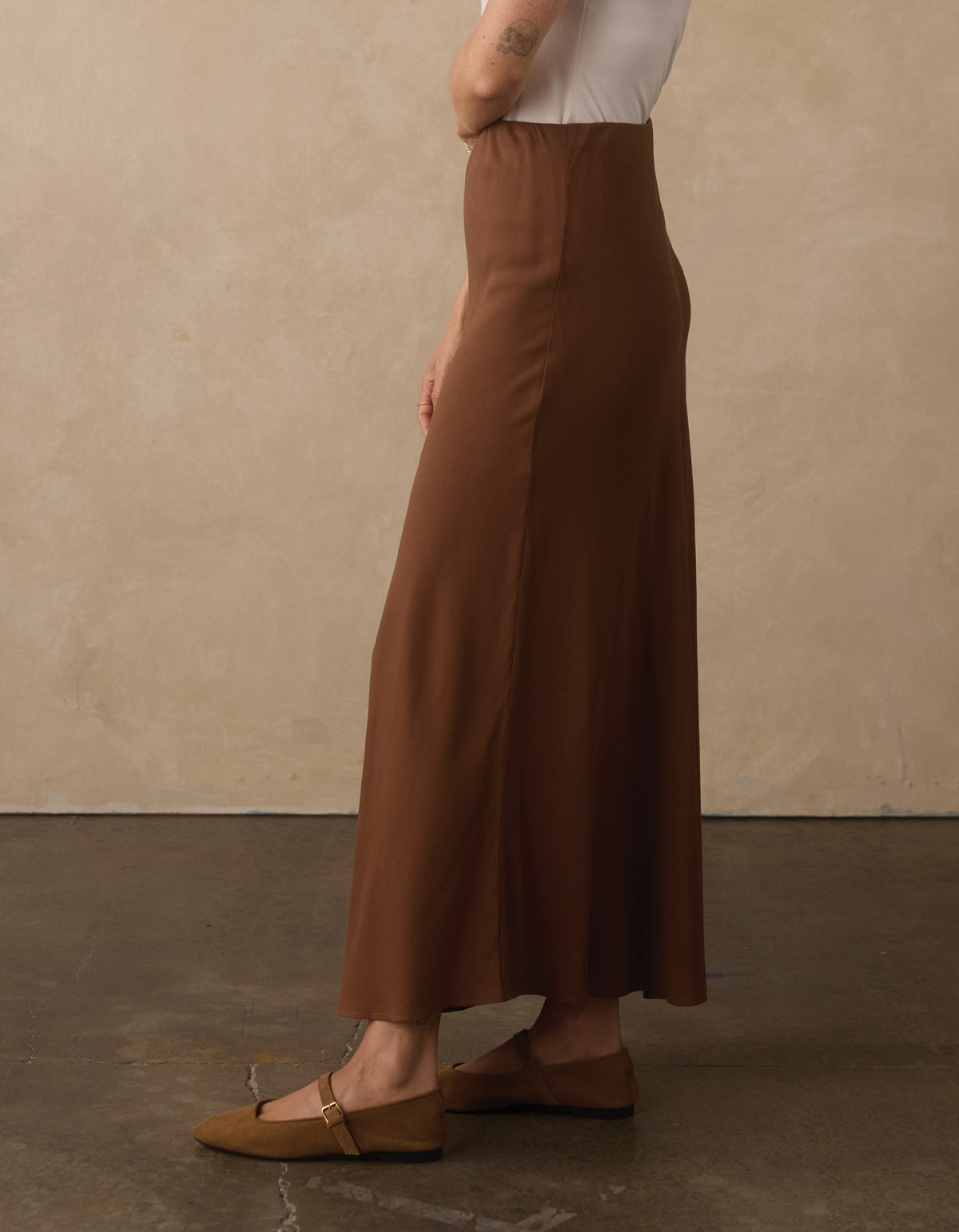 Rose Midi Skirt in Hickory