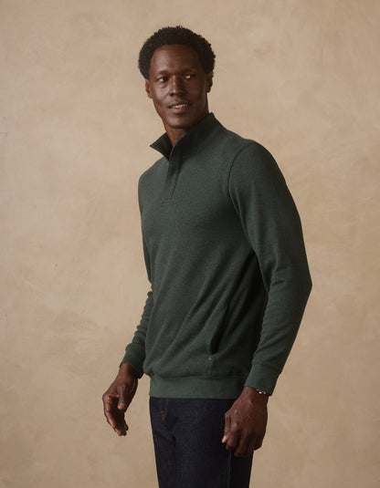 Fleece Puremeso Quarter Zip in Varsity Green