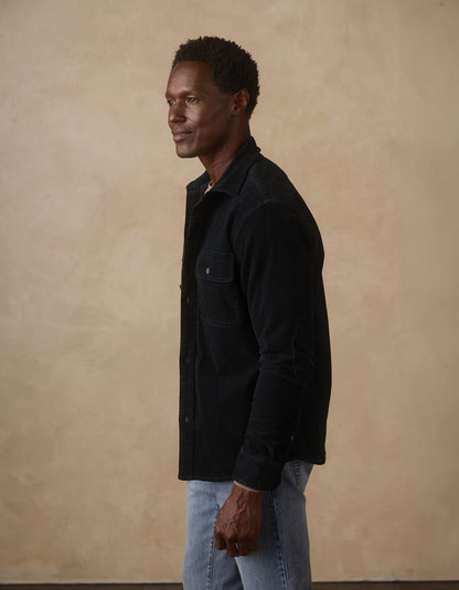 Micro Comfort Cord Overshirt in Dark Teal