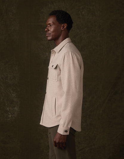 Brightside Flannel Lined Workwear Jacket in Oat