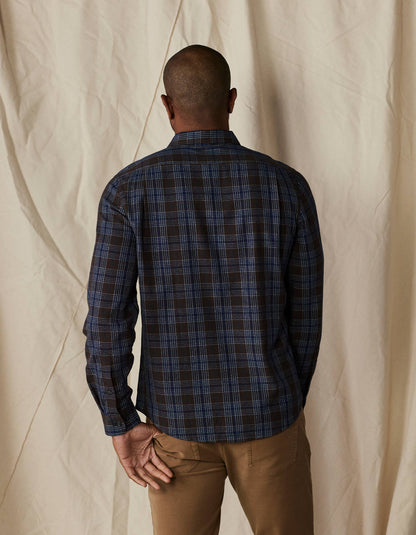 Nikko Button Up Shirt in Brown Plaid