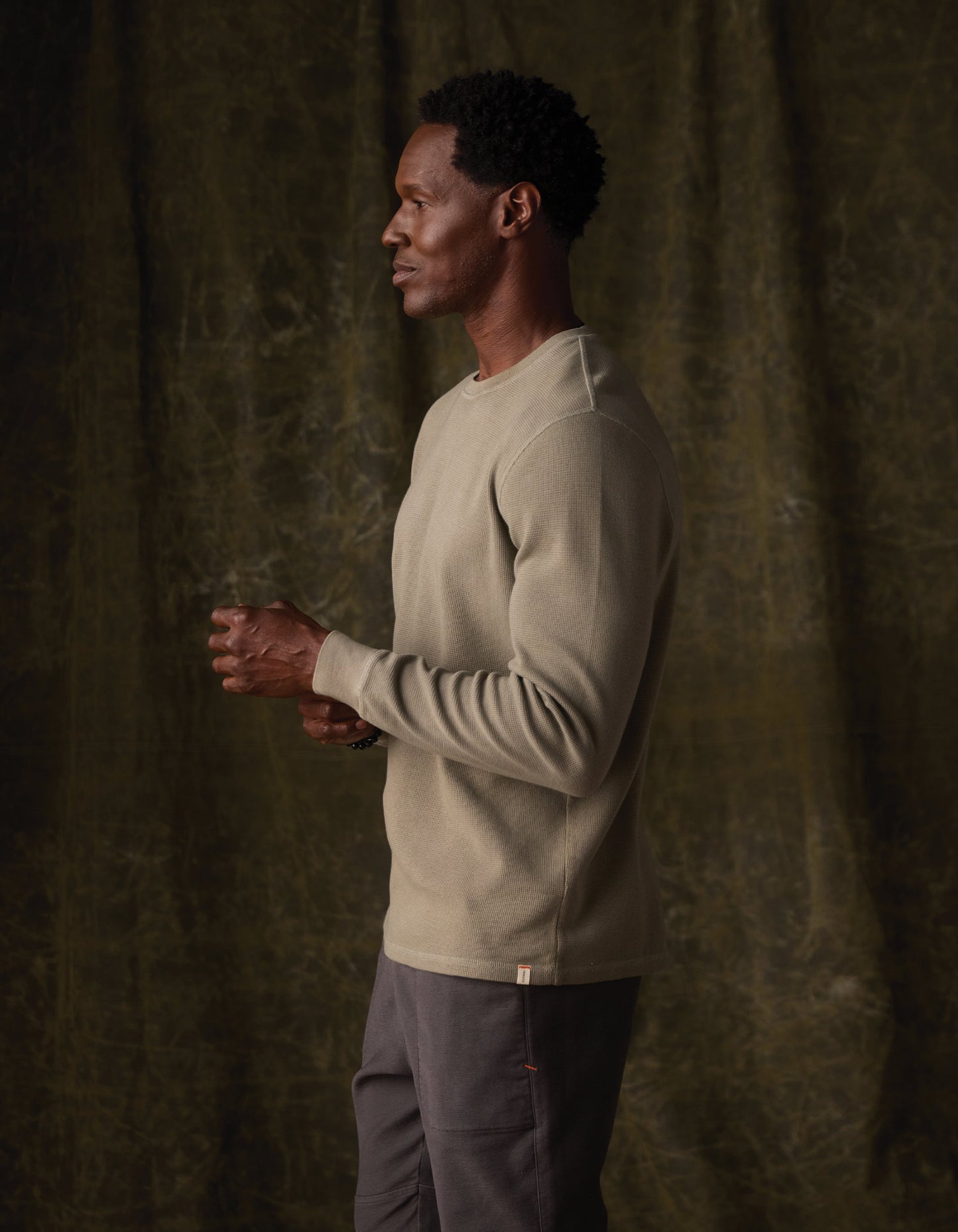 Vintage Thermal Crew in Moss