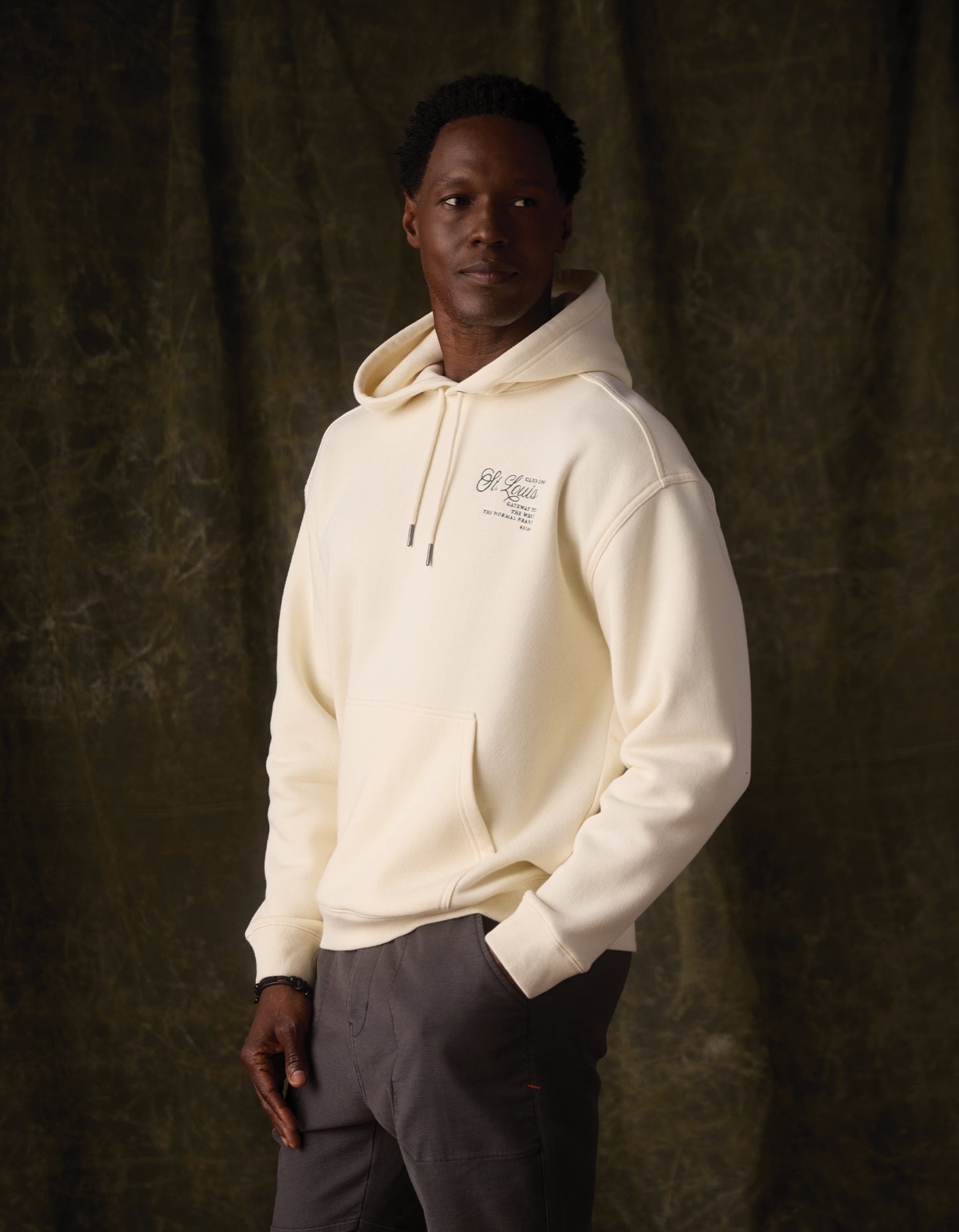 Normal Fleece Graphic Hoodie in Ivory