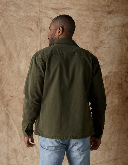 James Canvas Military Jacket in Dusty Olive