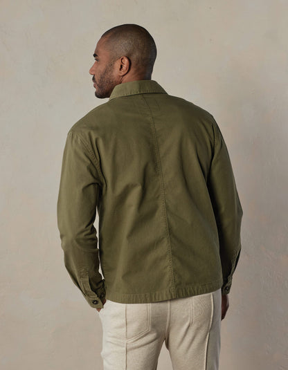 James Canvas Overshirt in Pine Needle