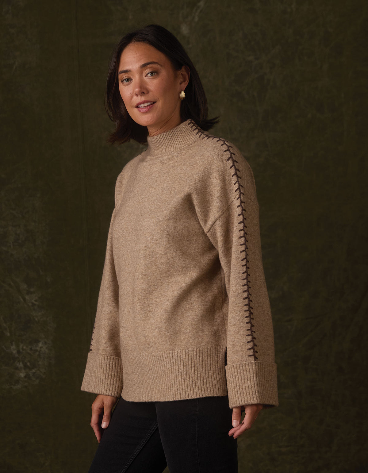 Craft Stitch Sweater in Teak