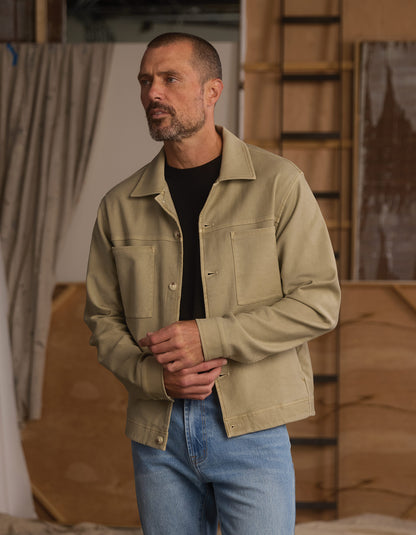 Comfort Terry All Day Jacket in Sand Dune