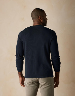 Vintage Thermal Henley - Shadow – Blue Seven