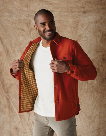 Brightside Flannel Lined Workwear Jacket in Flame