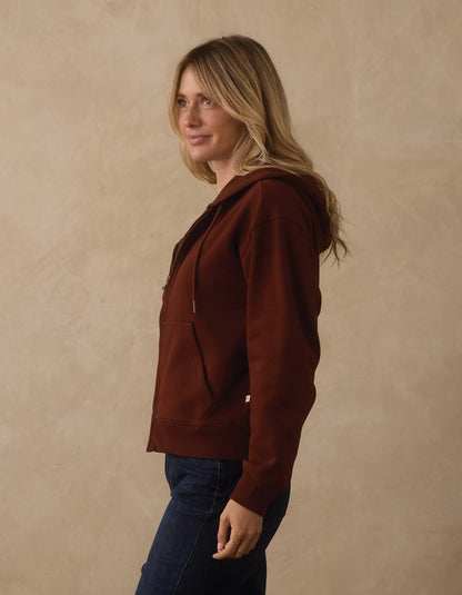 Normal Fleece Fullzip Hoodie in Spiced Brandy