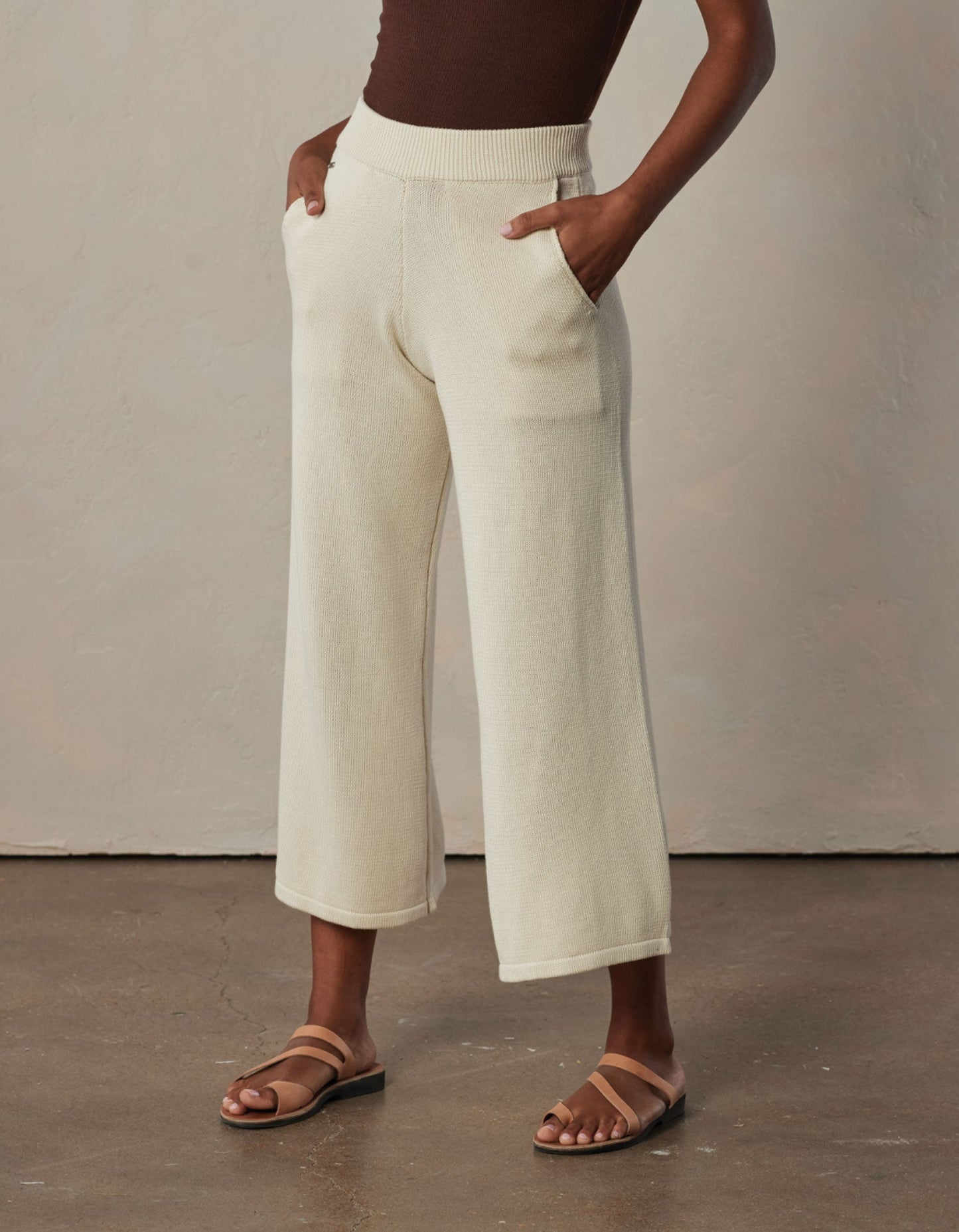 Wanderlust Knit Pant in Cream