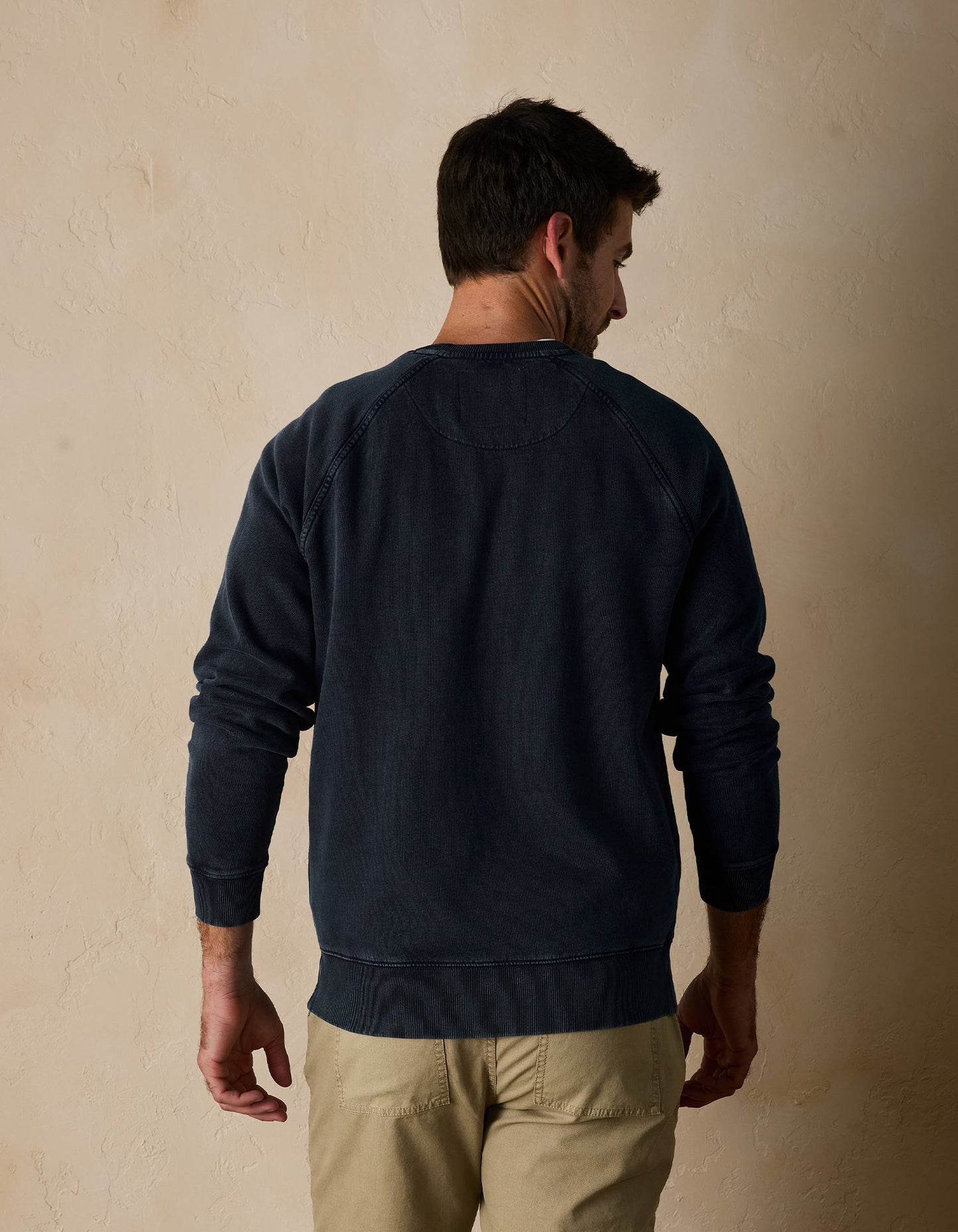 Jackie Premium Fleece Pocket Crew in Dark Indigo