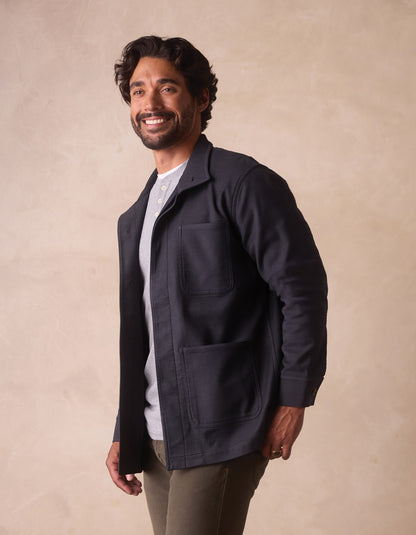 Comfort Terry Chore Coat in Navy