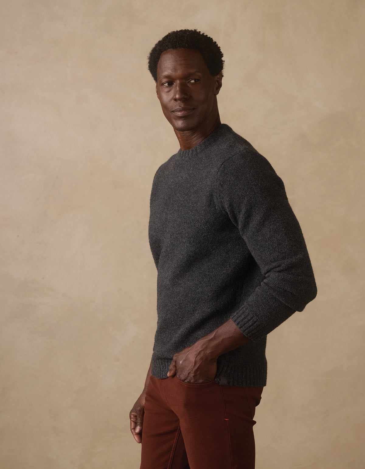 Homebound Crewneck Sweater in Charcoal