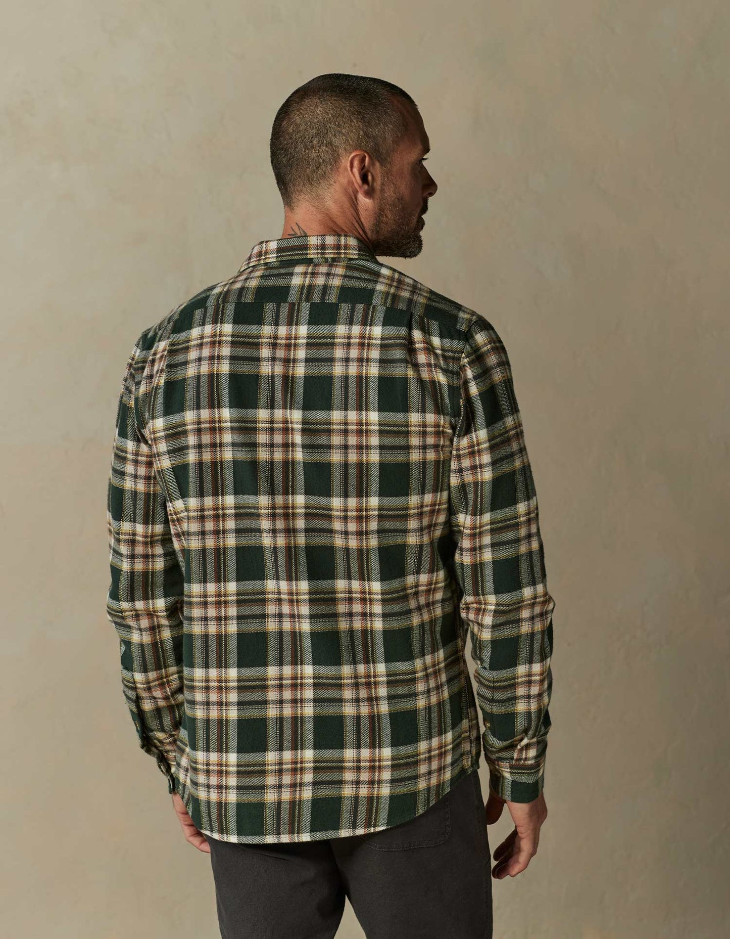 Louis Heavyweight Flannel Overshirt in Elmwood Plaid