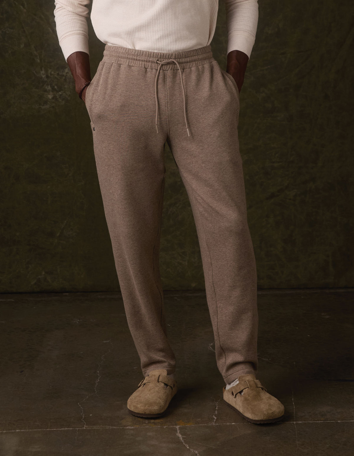 Fleece Puremeso Joggers in Dark Taupe