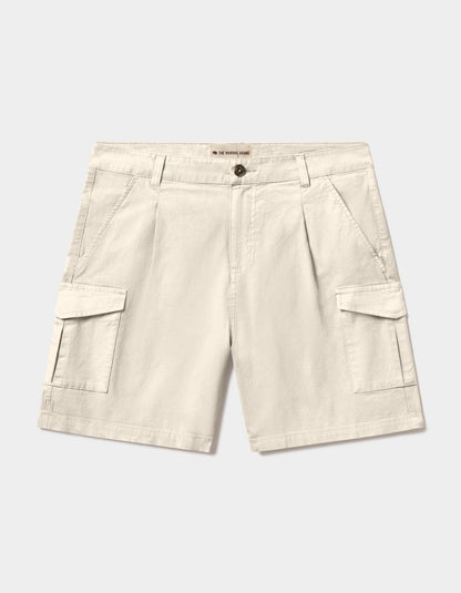 James Canvas Cargo Short in Chalk