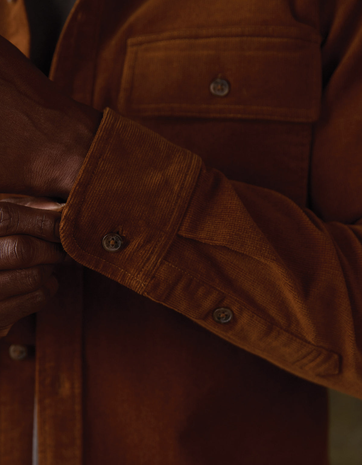 Micro Comfort Cord Overshirt in Goldrush