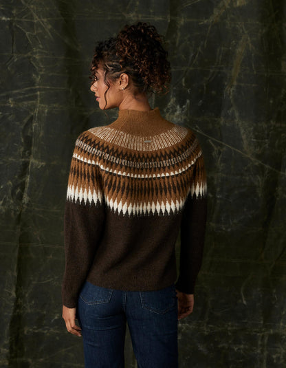 Nomad Fair Isle Sweater in Espresso Multi